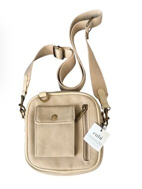 Rubi Recycled Cotton Mini Crossbody Bag Flesh Beige NWT